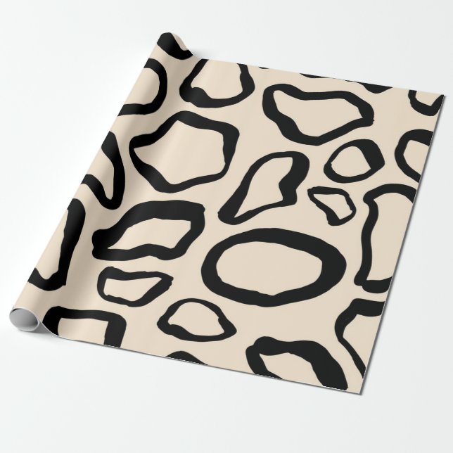 Papier Cadeau motif poster de animal (Déroulé)