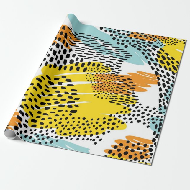 Papier Cadeau motif poster de animal (Déroulé)