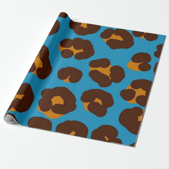 Papier Cadeau motif poster de animal (Déroulé)