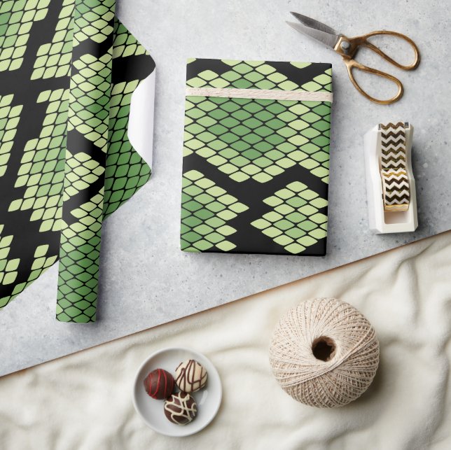 Papier Cadeau Motif Poster de animal de serpent d'Afrique verte (Artisanat)