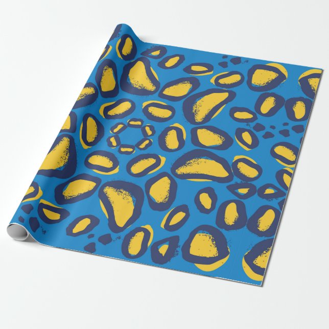 Papier Cadeau Motif poster de animal Leopard (Déroulé)