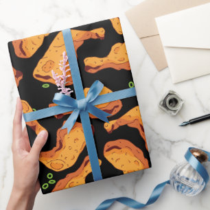 Papier Cadeau Motif Poulet Jerk Jamaïcain