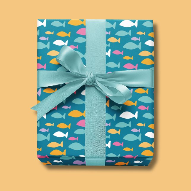 Papier Cadeau Motif pour enfants (Kids fish wrapping paper perfect for birthdays, baby showers and new baby.)