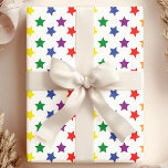 Papier Cadeau Motif Rainbow Stars<br><div class="desc">Enveloppez vos cadeaux dans un éclat de couleur et de plaisir avec ce papier d'emballage fantaisiste avec un arc-en-ciel vibrant d'étoiles. Le motif ludique est parfait pour les anniversaires, les baby showers ou toute célébration qui demande une touche de magie. Fabriqué avec du papier de haute qualité, ce papier cadeau...</div>