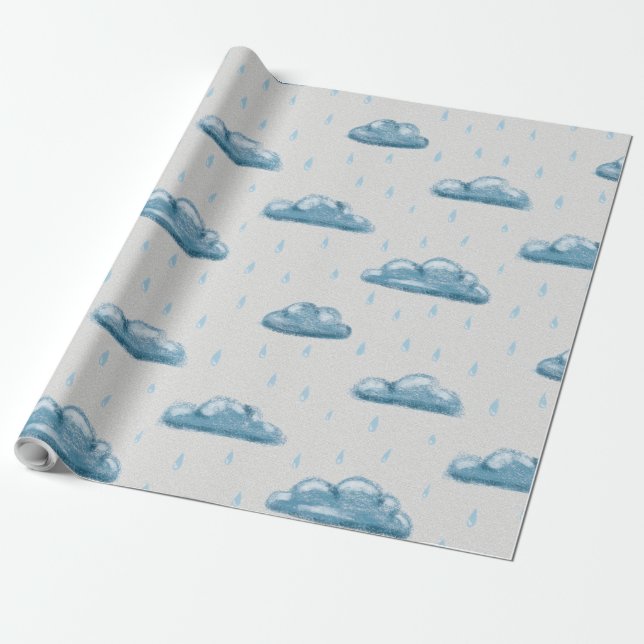 Papier cadeau Motif Rainy Gloomy Day (Déroulé)