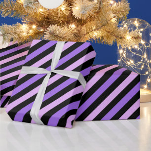 Papier Cadeau Motif rayé bleu-noir mou