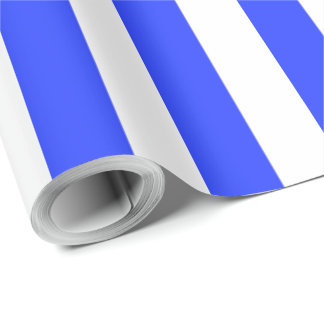 Papier Cadeau Motif rayé bleu royal élégant brillant