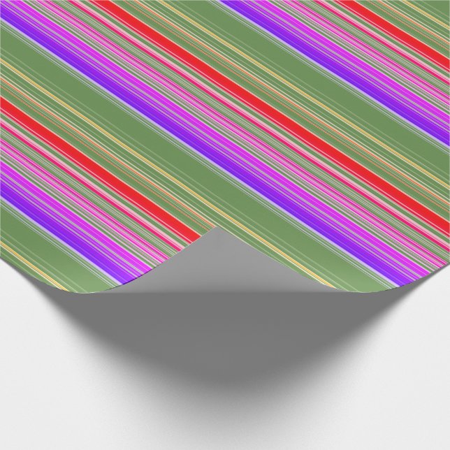 Papier Cadeau Motif rayé multicolore  (Coin)