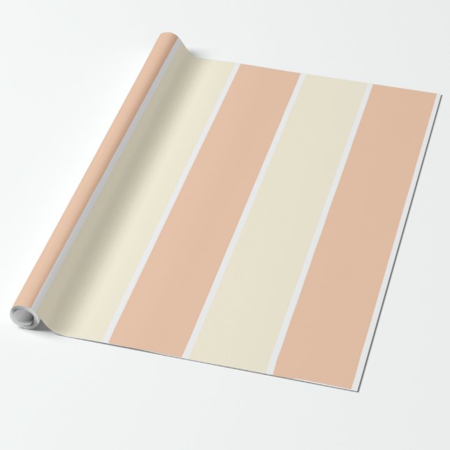 Papier Cadeau Motif rayé vertical de couleur douce (Déroulé)
