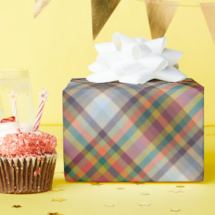 Papier Cadeau Motif rayures colorées automne hiver