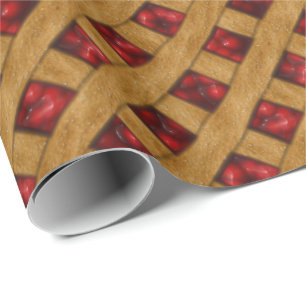 Papier Cadeau Motif Red Cherry Pie pour boulangers