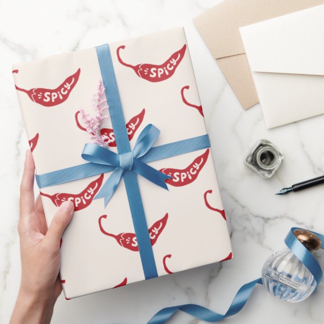 Papier Cadeau Motif Red Chili Peppers (Cadeaux)