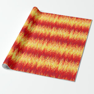 Papier Cadeau Motif Red Flames - Hot Rod
