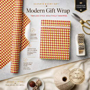 Papier Cadeau Motif répétitif moderne du milieu du siècle