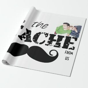 Papier Cadeau Motif rétro Mustache Hipster