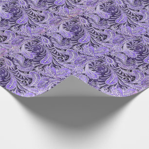 Papier Cadeau Motif rétro Purple Paisley