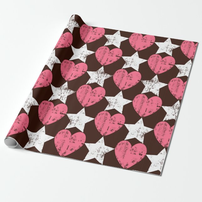 Papier Cadeau Motif rétro sans couture. Texture avec fil (Déroulé)
