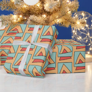 Papier Cadeau Motif Rétro Vintage Excentrique