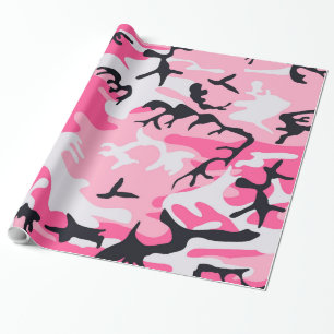 Papier Cadeau Motif rose de camouflage de Camo