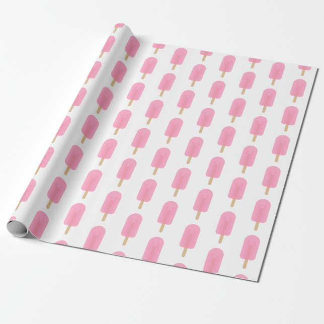 Papier Cadeau Motif rose pâle mignon (Déroulé)