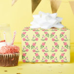 Papier Cadeau Motif Roses thé Cute Floral Féminin Doux<br><div class="desc">Dessin peint à la main pour vous ! Changez également les couleurs de fond. Consultez ma boutique pour plus de couleurs et de dessins ou faites-le moi savoir si vous souhaitez quelque chose de personnalisé. Merci de magasiner avec moi!</div>