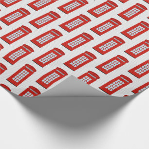 Papier Cadeau Motif rouge britannique de cabine téléphonique