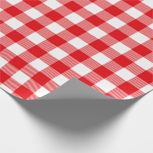 Papier Cadeau Motif rouge et blanc de contrôle de Buffalo