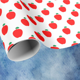 Papier Cadeau Motif rouge pomme