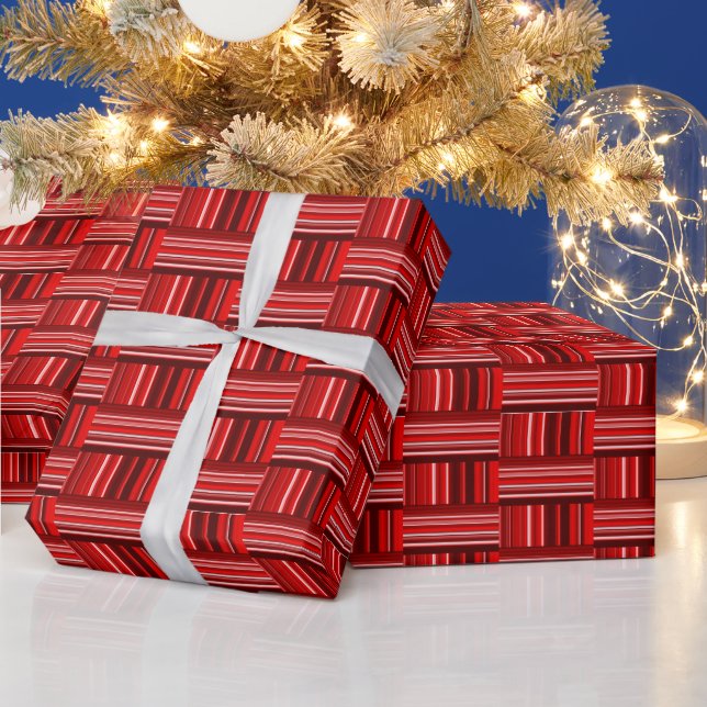 Papier Cadeau Motif rouge unique (Vacances)