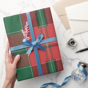 Papier Cadeau Motif rouge vert