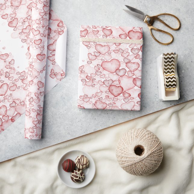 Papier Cadeau motif sans couture à l'aquarelle présentant de nom (Artisanat)