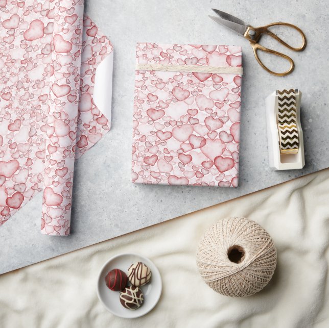 Papier Cadeau motif sans couture à l'aquarelle présentant de nom (Artisanat)