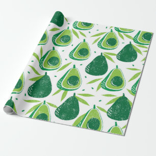 Papier Cadeau Motif sans couture avec avocats. Timbre texturé. 