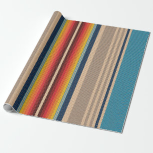 Papier Cadeau Motif sans couture avec bande serape colorée