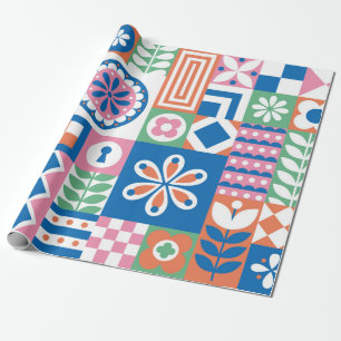 Papier Cadeau motif sans couture avec citrouilles, dessiné à l
