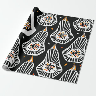 Papier Cadeau Motif sans couture avec citrouilles stylisés et g
