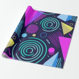 Papier Cadeau Motif sans couture avec différents types géométriq