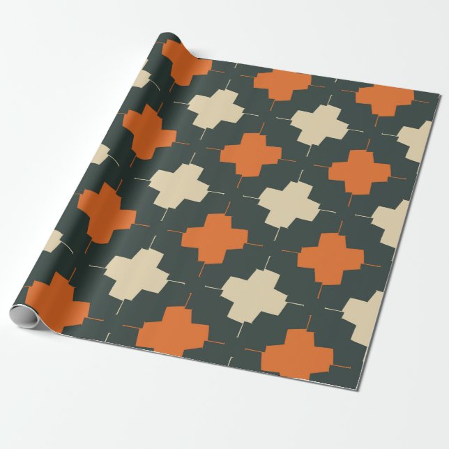 Papier Cadeau Motif sans couture avec éléments géométriques lumi (Déroulé)