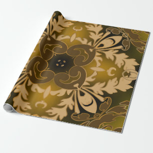 Papier Cadeau Motif sans couture baroque. Vintage brillant orné