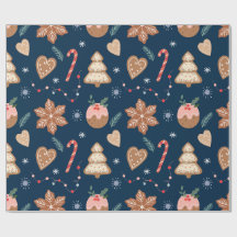Motif sans couture de biscuits de Noël au gingembr
