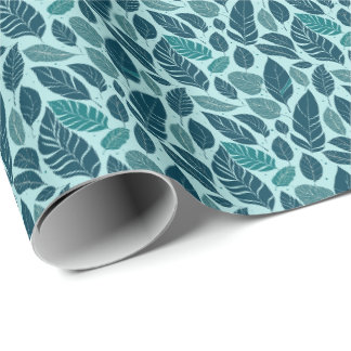 Papier Cadeau Motif sans couture de feuille tropicale moderne sa
