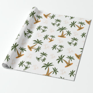 Papier Cadeau Motif sans couture de palmier