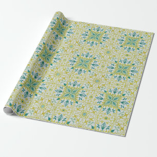 Papier Cadeau Motif sans couture de plafond William Morris vert