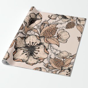 Papier Cadeau Motif sans couture de trait. Couleurs claires. Vin