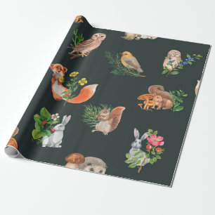 Papier Cadeau Motif sans couture dessiné à la main avec aquarell