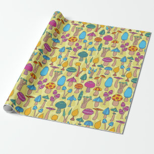 Papier Cadeau Motif sans couture dessiné à la main avec gribouil