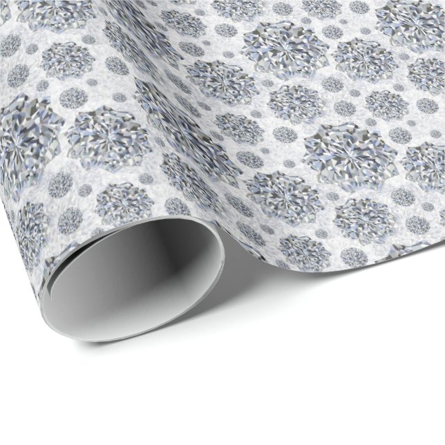Papier Cadeau Motif sans couture diamant élégant (Coin rond)