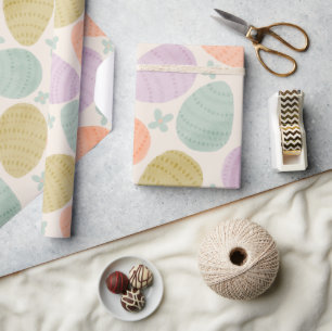 Papier Cadeau Motif sans couture d'œuf de Pâques pastel mignon