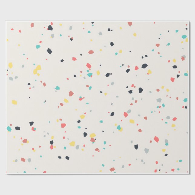 Papier Cadeau Motif sans couture Terrazzo Speckle (Plat)