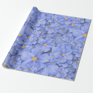 Papier Cadeau motif sans couture textile avec fleurs bleues. dec